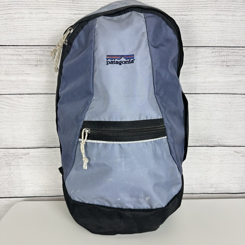 VTG Patagonia Blue / Gray Piquin Backpack Retro 90s Travel Hiking Outdoors‎ Bag